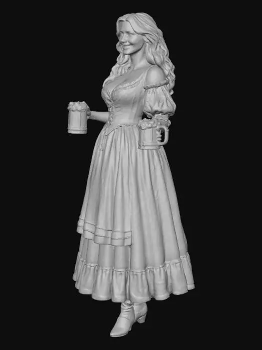 3D model for Bavarian Tavern Maiden