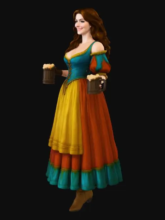 3D model for Bavarian Tavern Maiden