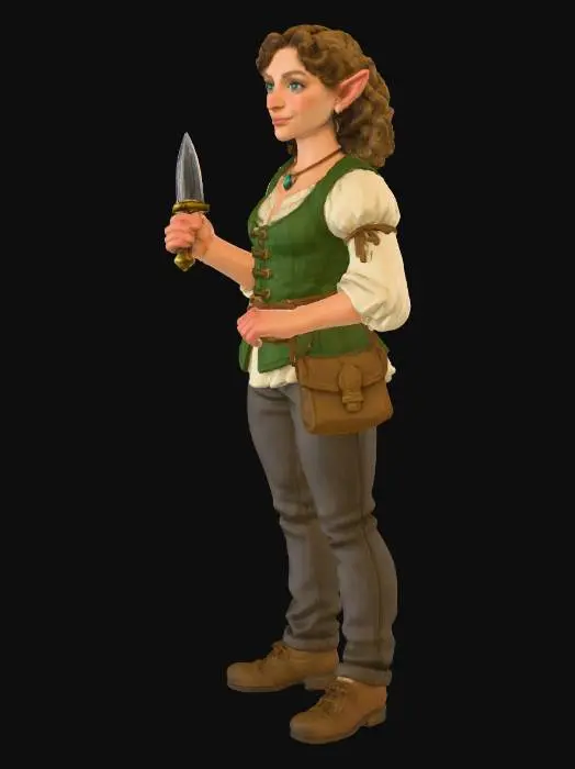 3D model for Adventurous Halfling