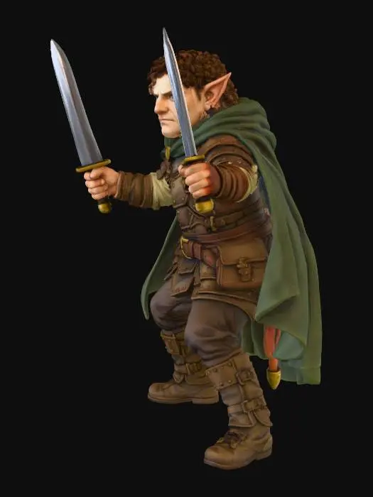 3D model for Elf Warrior Duelist