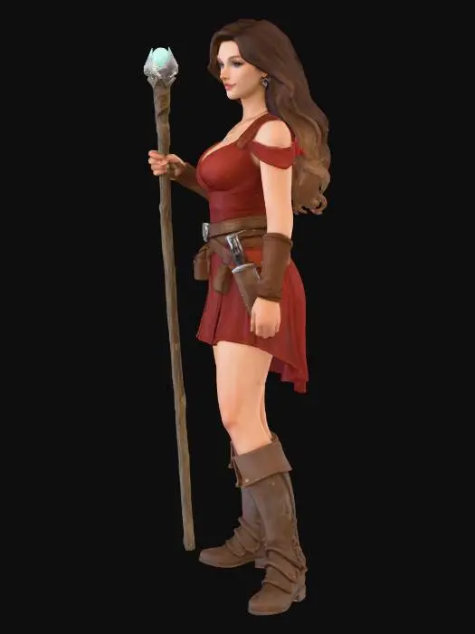 3D model for Sorceress of the Red Realm