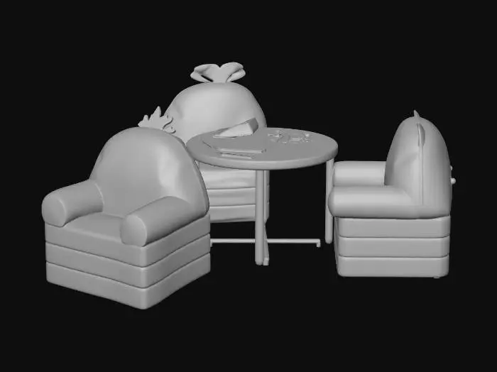 3D model for Playful Kids Chairs