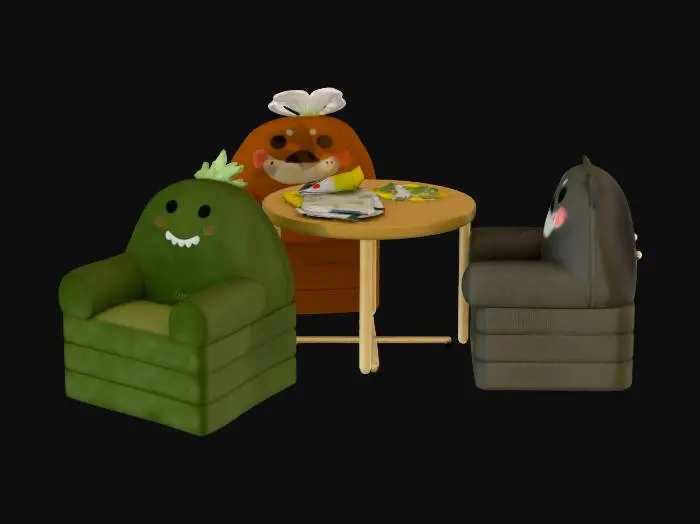 3D model for Playful Kids Chairs