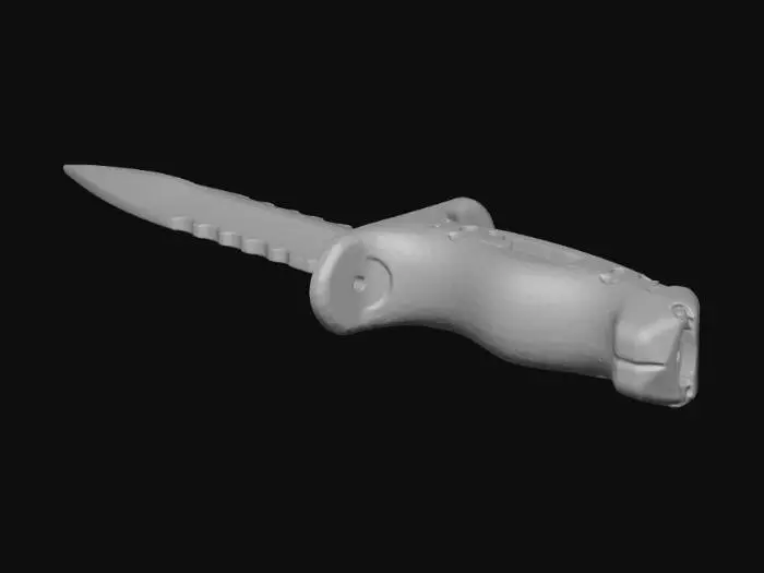 3D model for rambo's knife but glass with a red liquid in he hilt