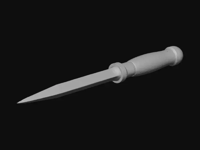 3D model for rambo's knife but glass with a red liquid in he hilt