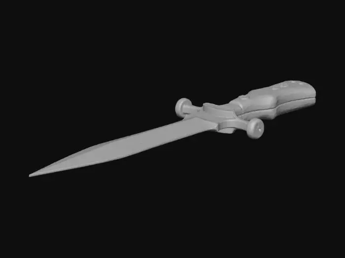 3D model for rambo's knife but glass with a red liquid in he hilt