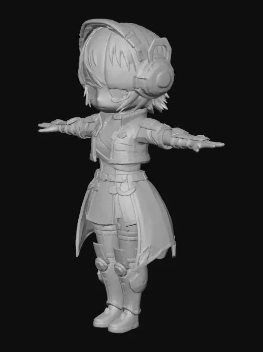 3D model for ellen joe from zenless zone zero T posing