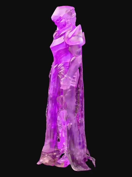 3D model for Hyper realistic Amethyst crystal knight