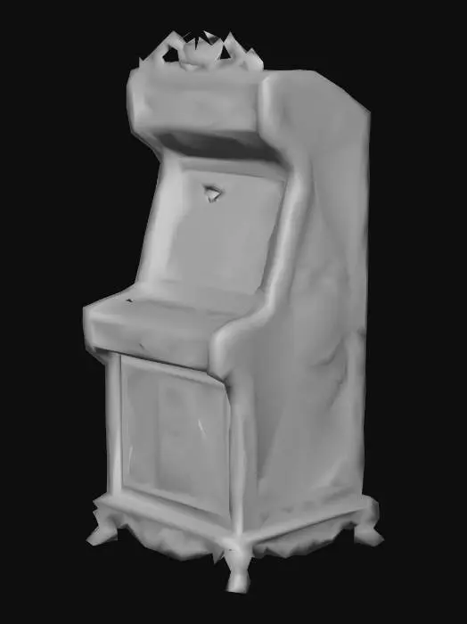 3D model for A ornate jewel encrusted arcade cabinet for a cube building stacking game