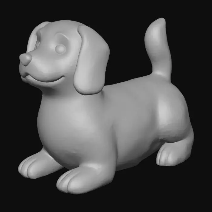 3D model for a loaf of bread shaped like a dog
