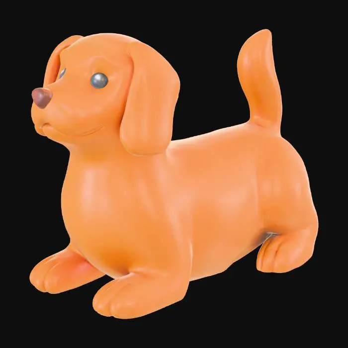 3D model for a loaf of bread shaped like a dog