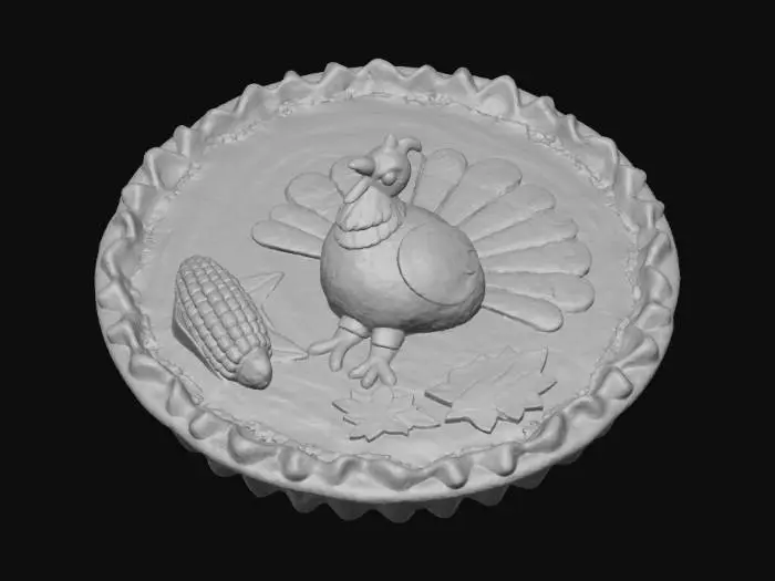 3D model for Thanksgiving Pie Art, #Thanksgiving#