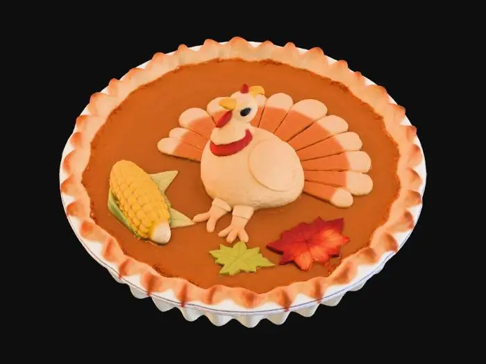 3D model for Thanksgiving Pie Art, #Thanksgiving#