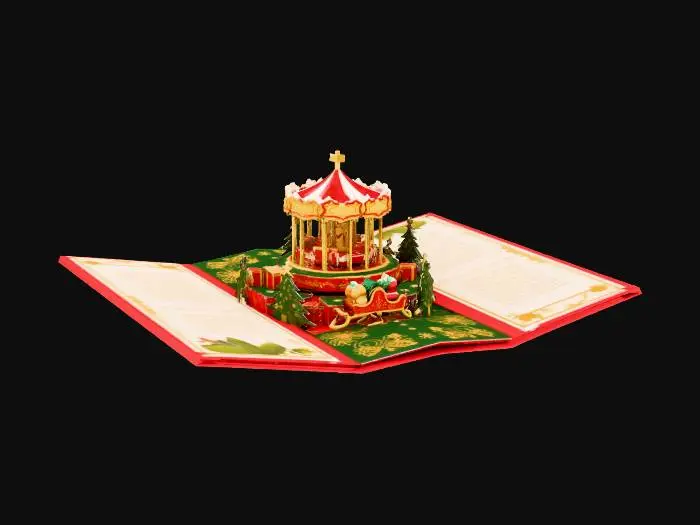 3D model for Merry Carousel Holiday Scene, #Christmas2025#