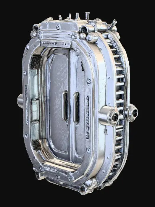 3D model for a futuristic spaceship Airlock, sci-fi, high detail