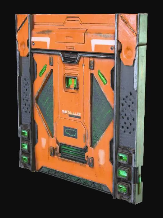 3D model for Cyberpunk Industrial Panel