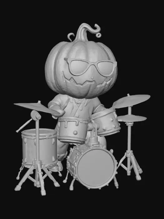 3D model for Pumpkin Drummer, #Halloween2025#