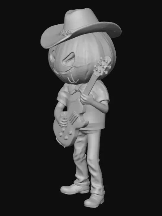 3D model for Pumpkin Cowboy Rockstar