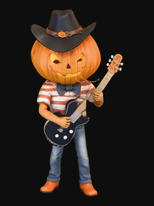 3D model for Pumpkin Cowboy Rockstar