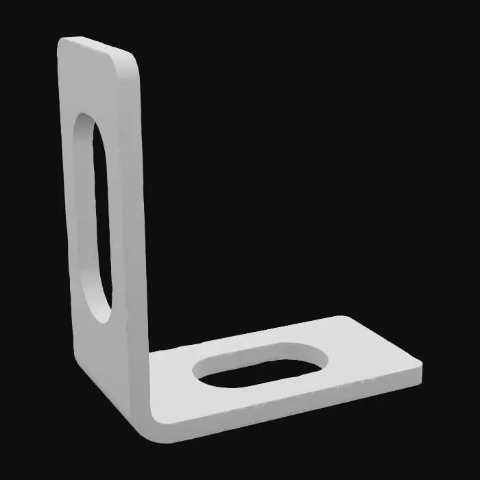 3D model for L-Shaped Metal Bracket