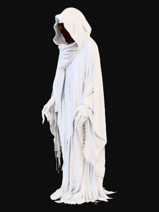 3D model for a scary ghost with no arms