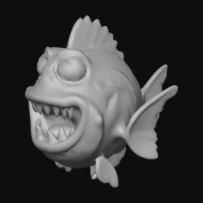 3D model for 



a highly detailed large mouth bass as a cartoon