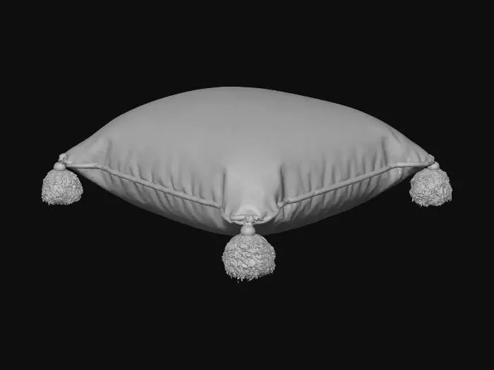 3D model for cuscino con nappine agli angoli