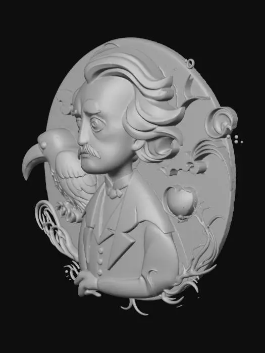 3D model for Edgar Allan Poe