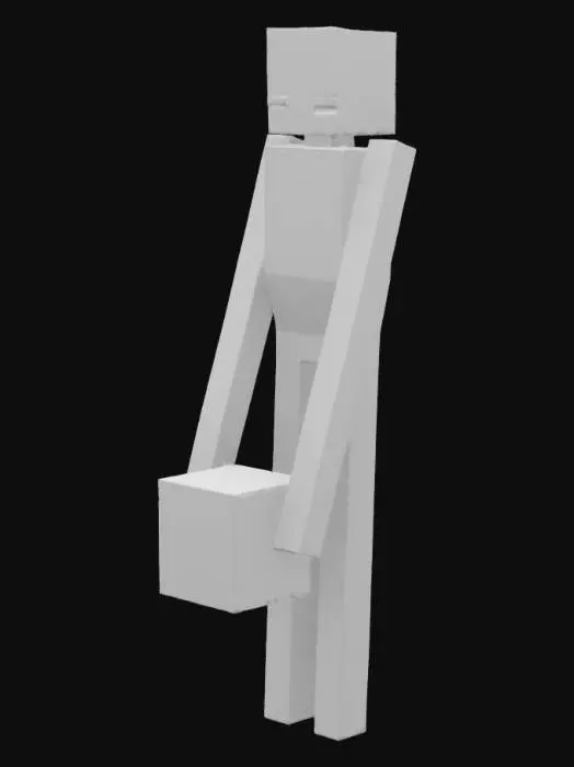 3D model for Enderman Holding Block
