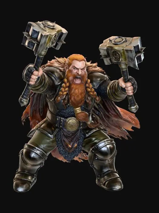 3D model for Dwarven Warrior's Fury