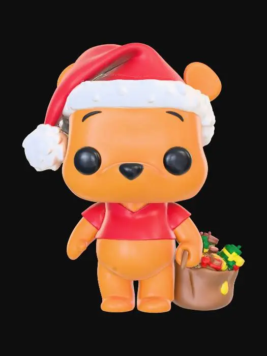 3D model for Winnie in Santa Hat