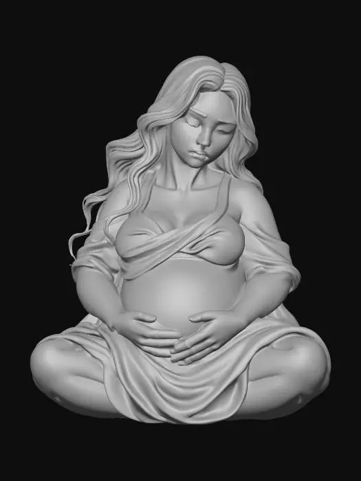 3D model for ImageToStl.com_Pregnant+12