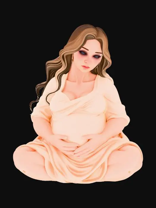 3D model for ImageToStl.com_Pregnant+12