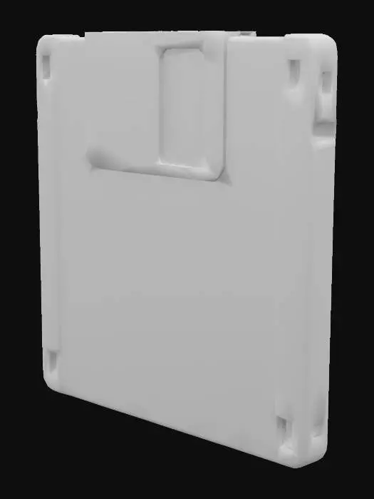 3D model for a detailed floppy disk, high resolution texture