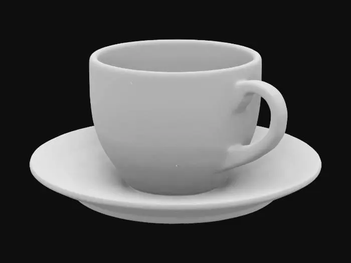 3D model for a cup of caffe in with cup
