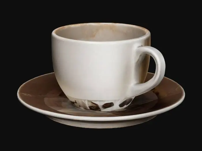 3D model for a cup of caffe in with cup