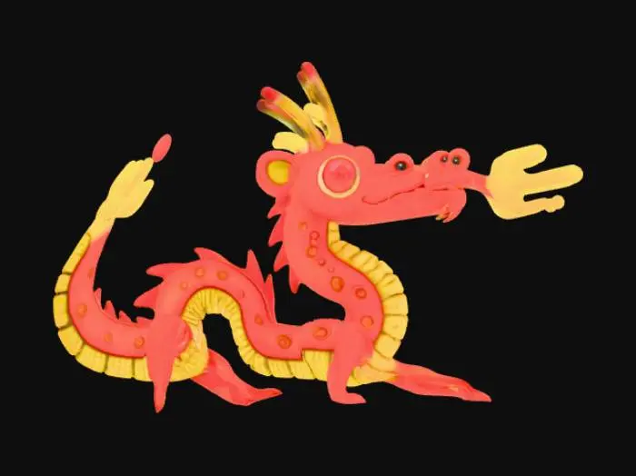 3D model for Cartoon Dragon Breath