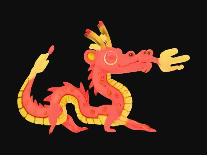 3D model for Cartoon Dragon Breath