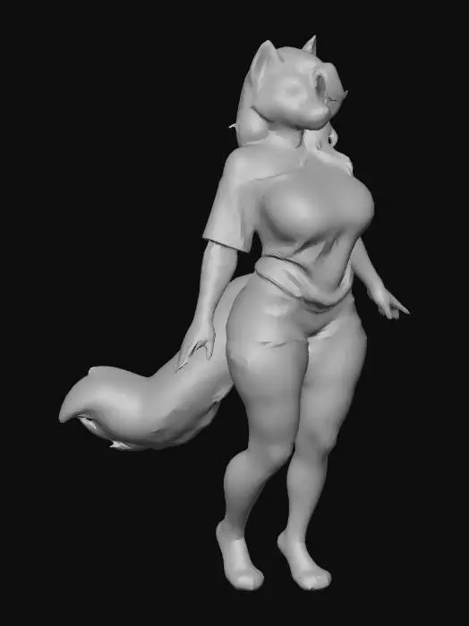 3D model for Furry Fashionista in the Hallway