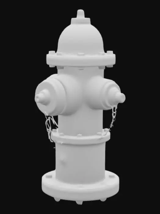 3D model for старый красный пожарный гидрант