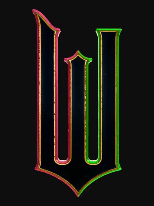 3D model for Neon W Emblem