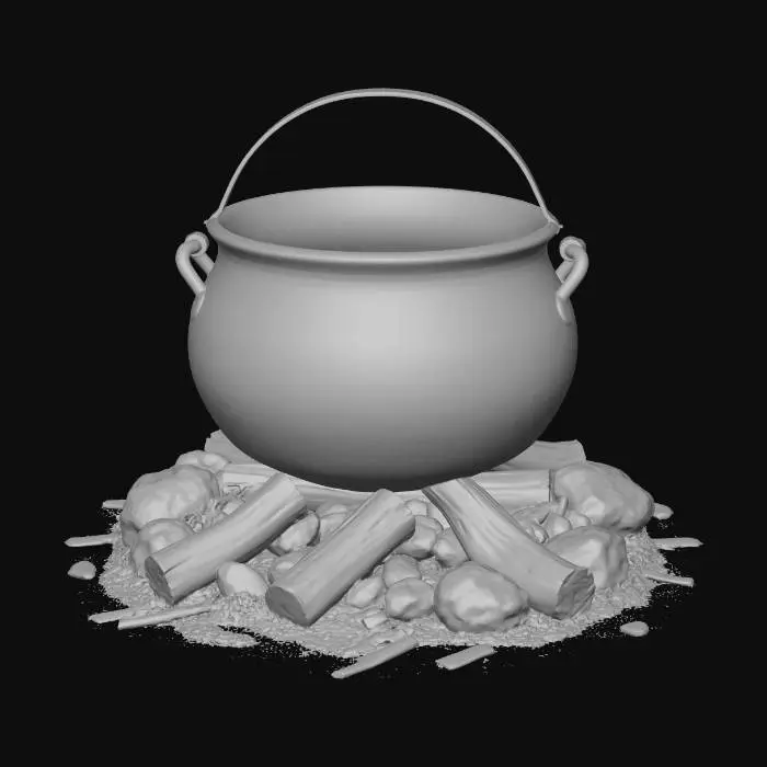 3D model for Cauldron on Fire