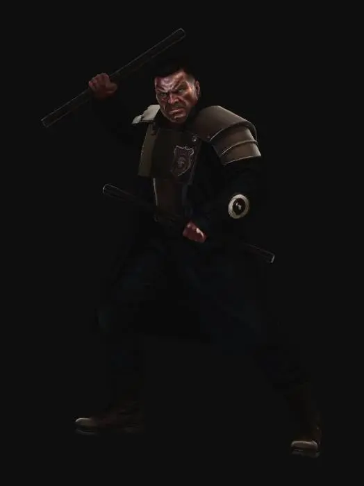 3D model for Armored Duelist with Dual Staves