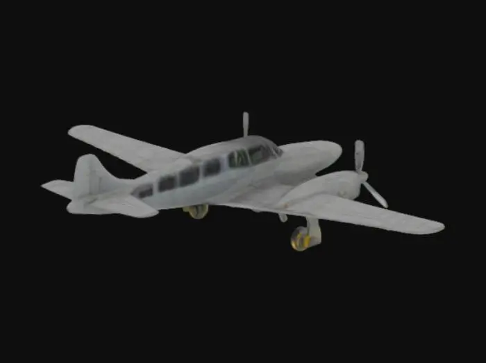 3D model for Vintage Twin-Engine Airplane