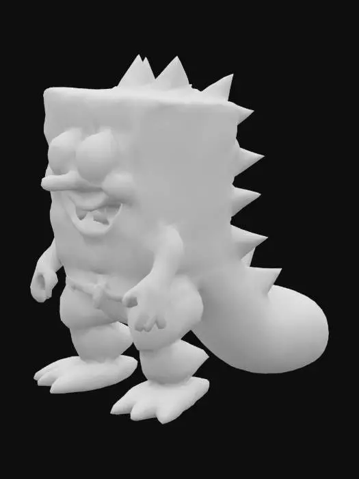 3D model for SpongeBob As Godzilla