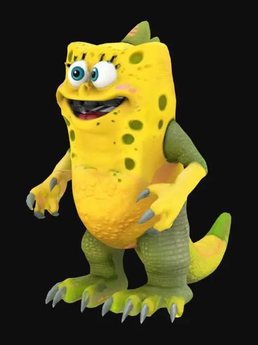 3D model for SpongeBob As Godzilla