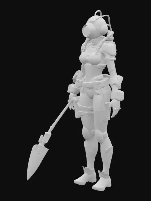 3D model for A Female scuba diver As A Cyberpunk Pirate , #ocean#