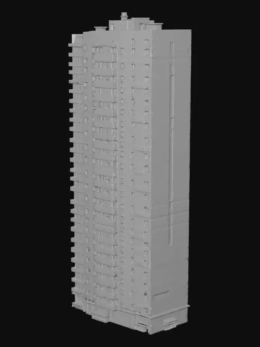3D model for High-Rise in Yellow and Gray-01