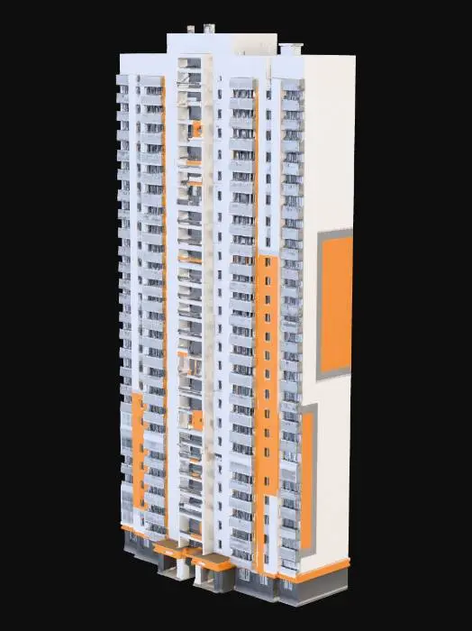 3D model for Modern High-Rise Building