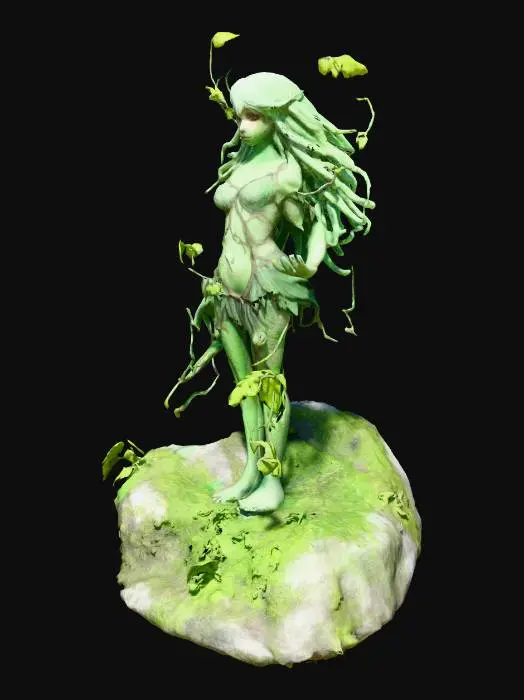 3D model for 魅惑的で服で肌をほとんど隠していないドライアド
緑色の肌
可憐な少女